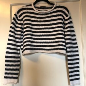 Zara cropped stripped sweater